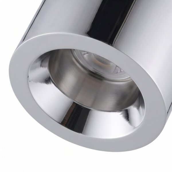 Spot de plafond en aluminium apparent IP44 GU10 en chrome