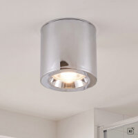 Spot de plafond en aluminium apparent IP44 GU10 en chrome