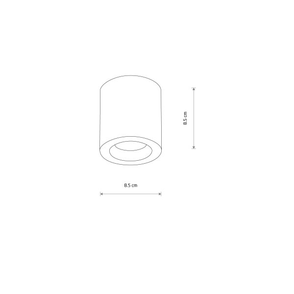 Spot blanc à poser aluminium accentué IP44 Ø8,5 cm