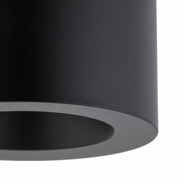 Spot de plafond aluminium accentué IP44 GU10 noir