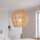 Lampe à suspendre en bambou naturel E27 L:43 cm réglable en hauteur