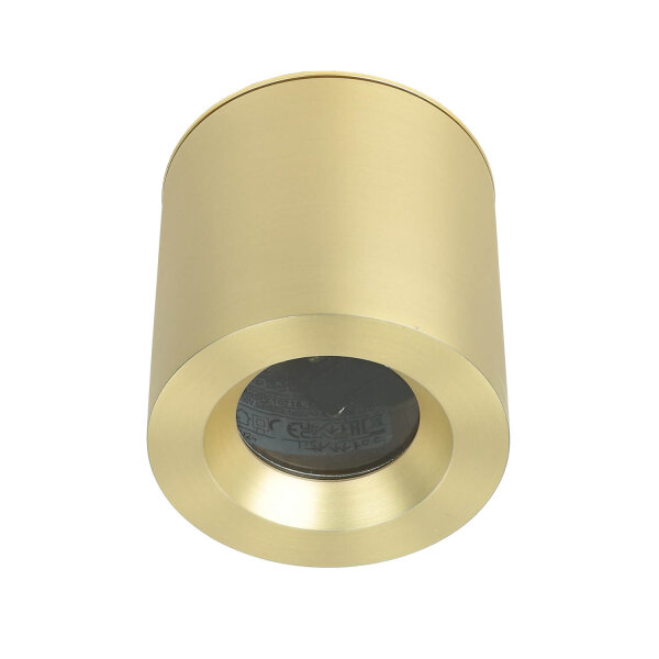 Spot de plafond aluminium en laiton Ø8,5 cm IP44 GU10