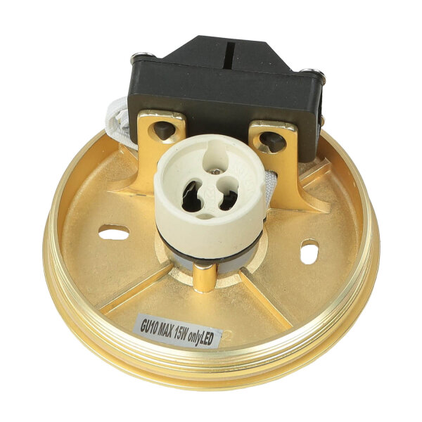 Spot de plafond aluminium en laiton Ø8,5 cm IP44 GU10