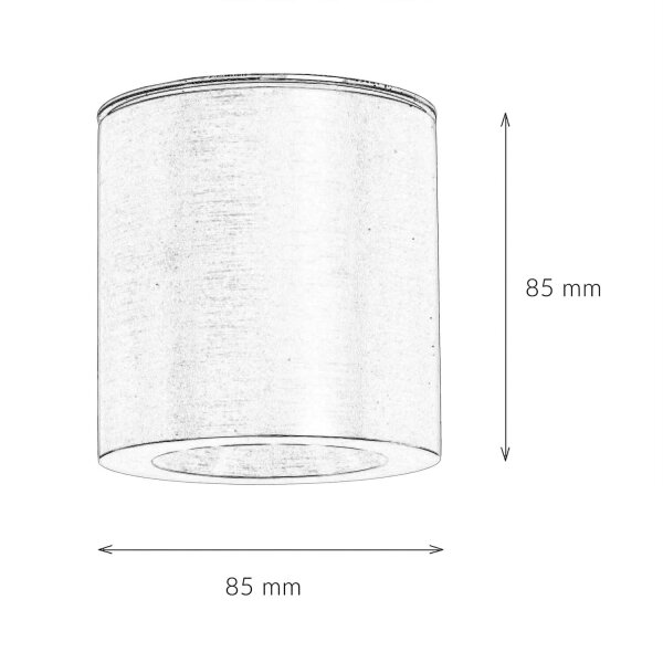 Spot de plafond aluminium en laiton Ø8,5 cm IP44 GU10