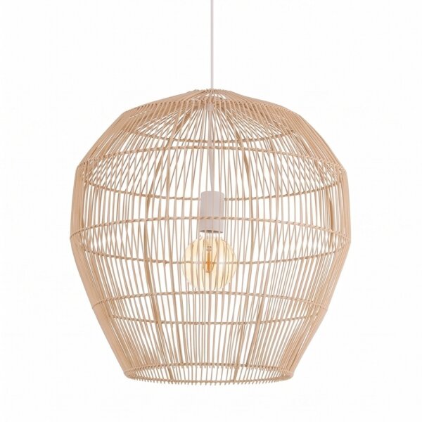 Suspension E27 Bambou naturel L:50 cm réglable en hauteur