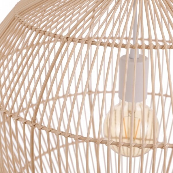 Suspension E27 Bambou naturel L:50 cm réglable en hauteur