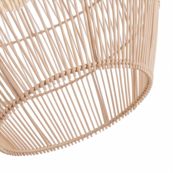 Suspension E27 Bambou naturel L:50 cm réglable en hauteur