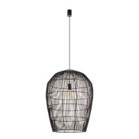 Suspension en bambou noir confortable E27 &Oslash;53,5 cm