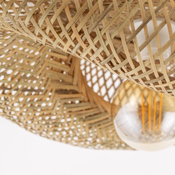 Plafonnier décoratif Ø50 cm E27 Bambou naturel