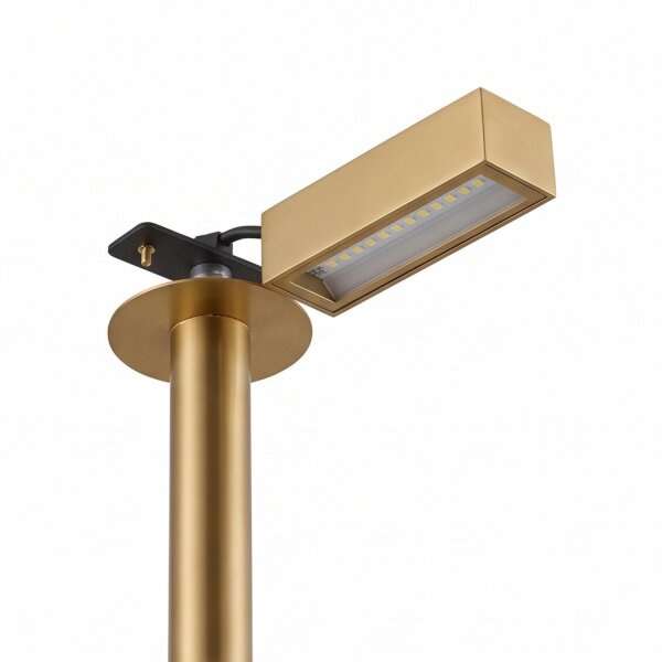 Spot à encastrer en métal doré rond H:75 cm G9 stylé