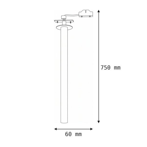 Grand spot encastré en métal rond H:75 cm G9 en blanc