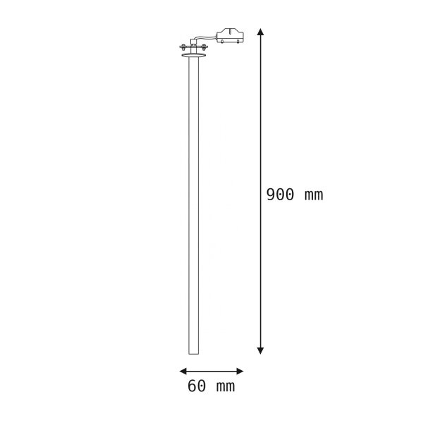 Spot encastré blanc H:90 cm G9 jusquà 10 W accentué