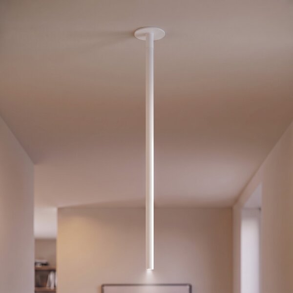 Spot rond encastré Ø6 cm blanc acier G9 accentué