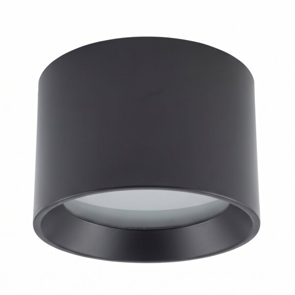 Spot de plafond noir aluminium GX53 IP54 L:10 cm apparent