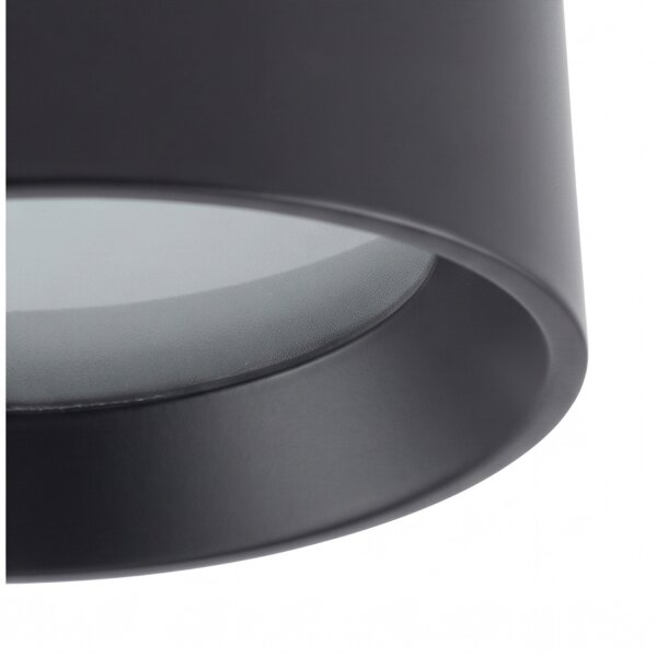Spot de plafond noir aluminium GX53 IP54 L:10 cm apparent