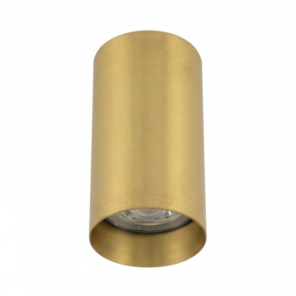 Spot de plafond acier GU10 en laiton Ø5,5 cm cylindre