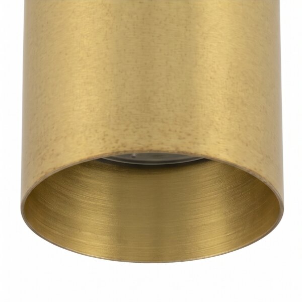 Spot de plafond acier GU10 en laiton Ø5,5 cm cylindre