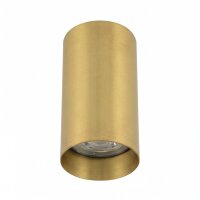 Spot de plafond acier GU10 en laiton Ø5,5 cm cylindre