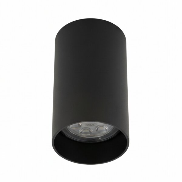Spot de plafond noir métal GU10 5,5 cm accentué