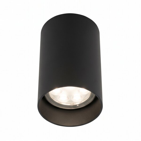 Spot de plafond noir métal GU10 5,5 cm accentué
