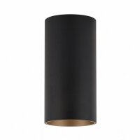 Spot de plafond acier noir or GU10 5,5 cm rond cylindre
