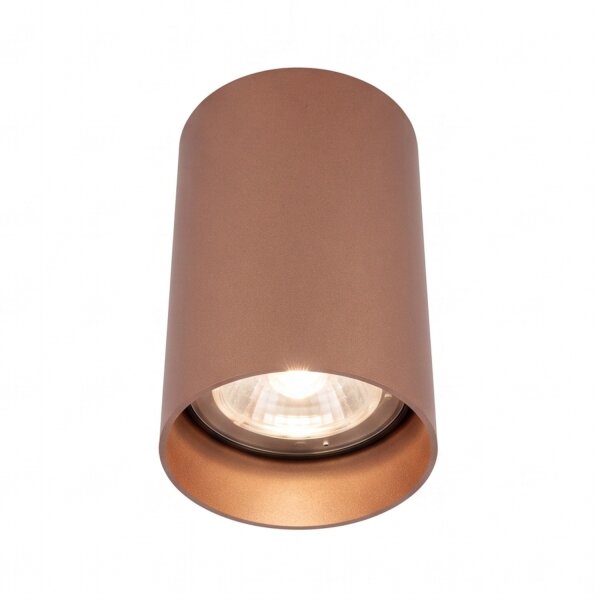 Spot de plafond acier GU10 en cuivre Ø5,5 cm élégant