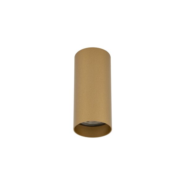 Elégant spot à poser en acier doré GU10 Ø5,5 cm rond