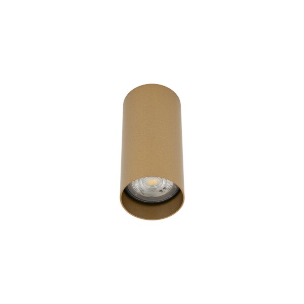 Elégant spot à poser en acier doré GU10 Ø5,5 cm rond