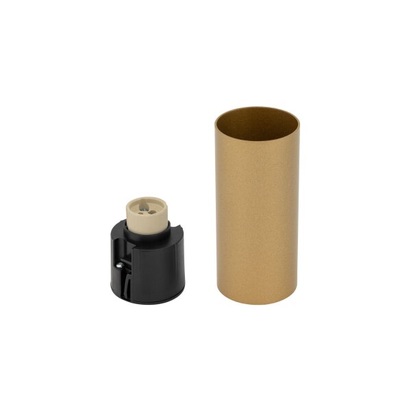 Elégant spot à poser en acier doré GU10 Ø5,5 cm rond