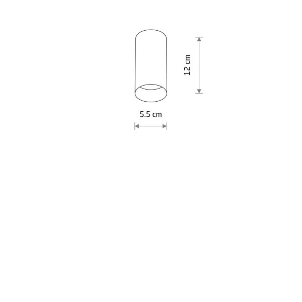 Elégant spot à poser en acier doré GU10 Ø5,5 cm rond