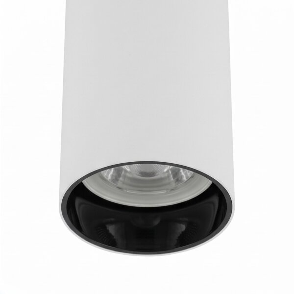 Spot de plafond noir blanc métal GU10 Ø5,5 cm apparent