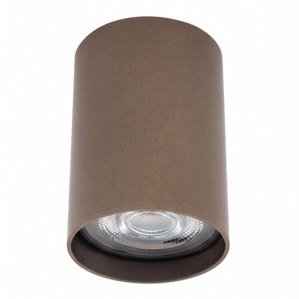 Spot encastré métal accentué Ø5,5 cm GU10 chocolat