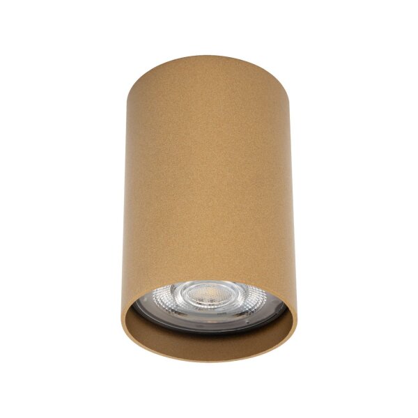Spot à encastrer métal accentué rond Ø5,5 cm GU10 en or