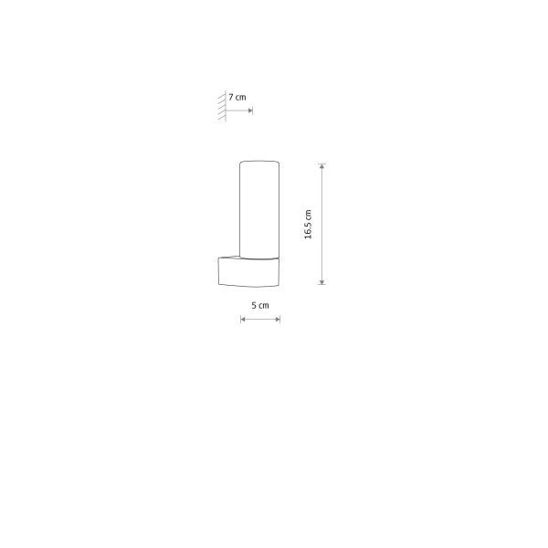 Applique murale verre aluminium G9 IP44 P:7 cm en laiton