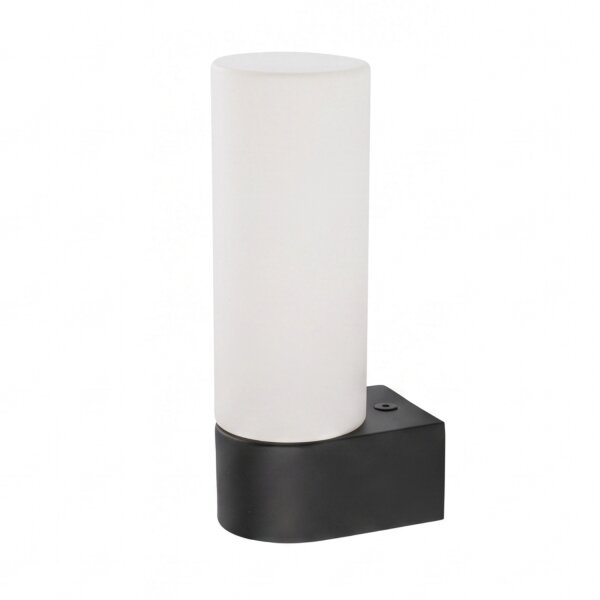 Applique noire anti-éblouissement verre métal G9 IP44 L:5 cm