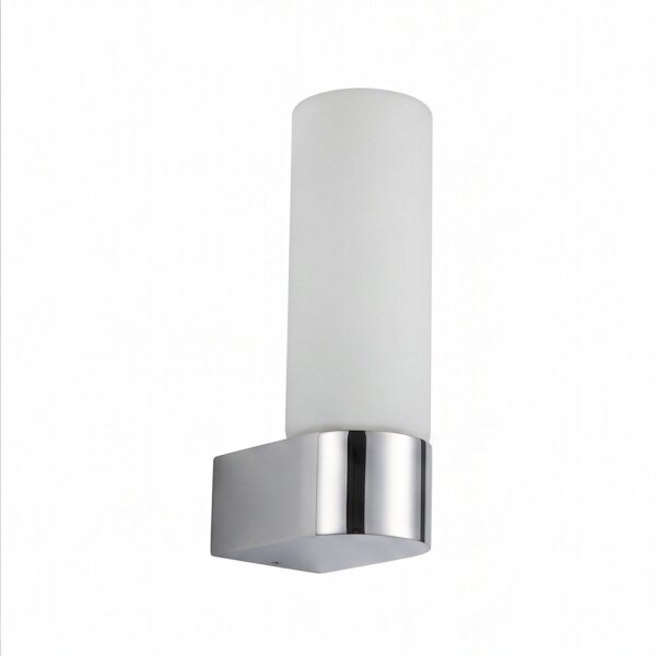 Applique murale verre aluminium G9 IP44 H:16,5 cm en chrome