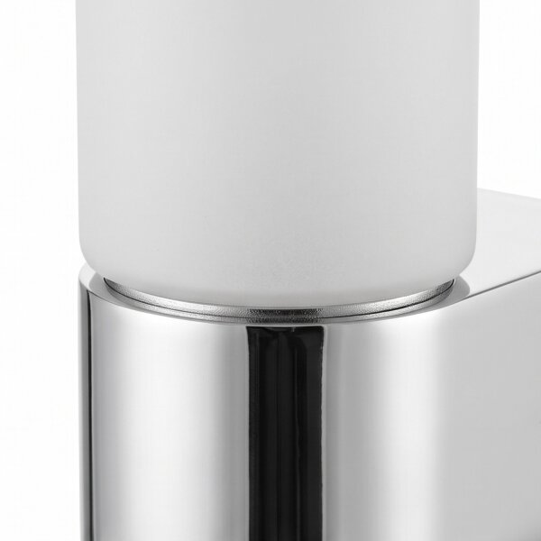 Applique murale verre aluminium G9 IP44 H:16,5 cm en chrome