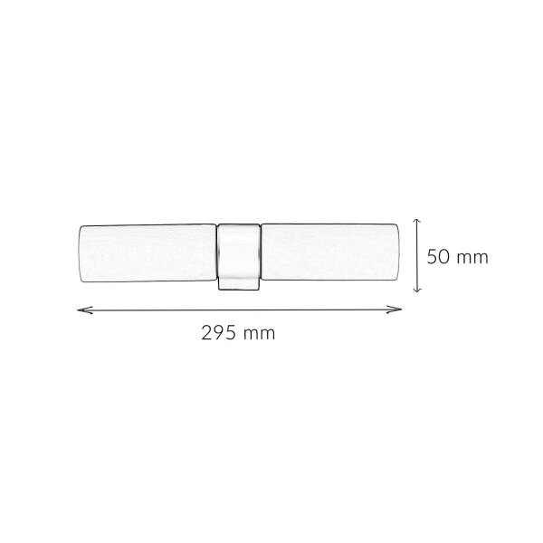 Applique noire Up Down à faible éblouissement G9 IP44 H:29,5 cm