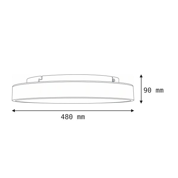 Plafonnier LED blanc métal rond Ø 48 cm 3000 K 48 W