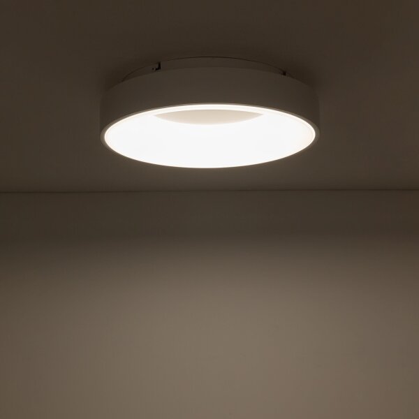 Plafonnier LED blanc métal Ø 38 cm 2700 lm 32 W