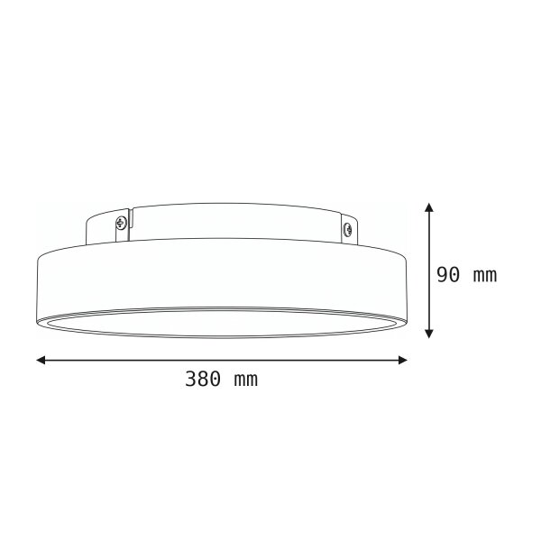Blendarme LED Plafonnier métal Ø38 cm rond 4000 K
