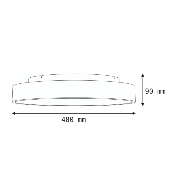 Plafonnier LED à faible éblouissement Blanc Métal Ø48 cm 4300 lm
