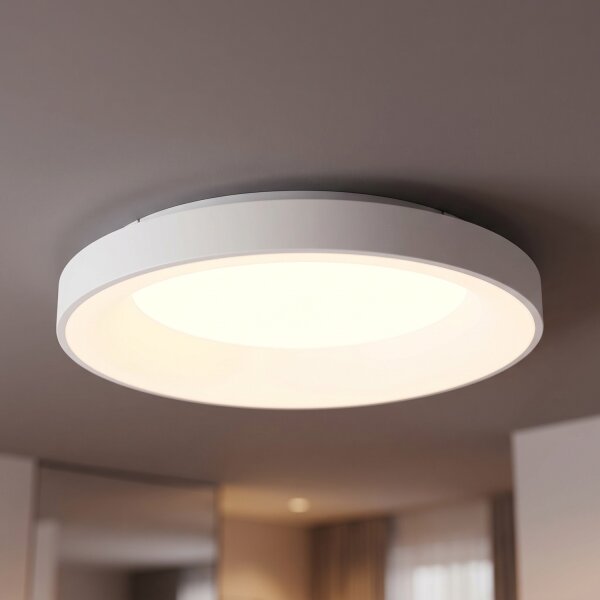 Plafonnier LED Blanc Métal Ø60 cm rond 3000 K blanc chaud