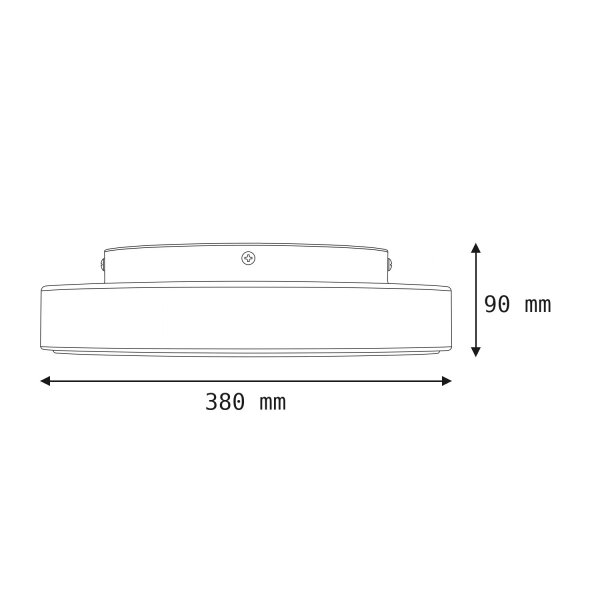 Blendarme LED Plafonnier Noir Métal Ø38 cm 3000 K