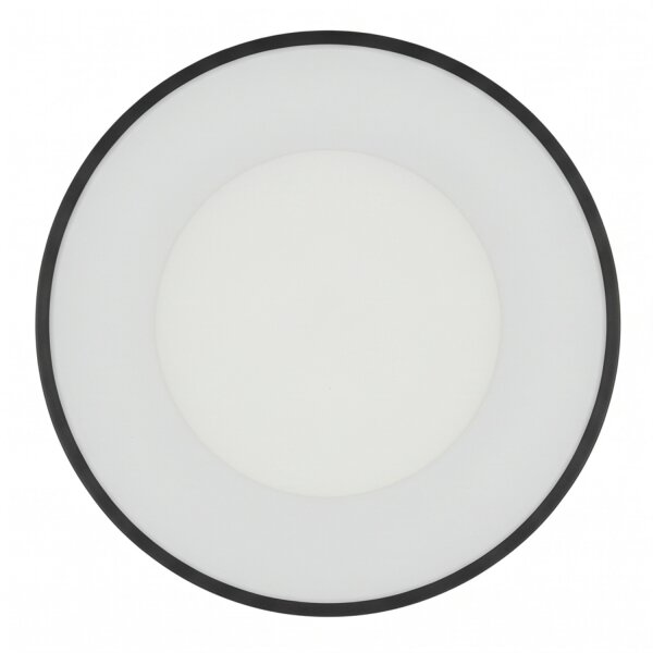Plafonnier LED métal Ø48 cm noir peu éblouissant confortable