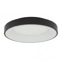 Plafonnier LED métal Ø48 cm noir peu...