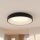 Plafonnier LED métal Ø48 cm noir peu éblouissant confortable