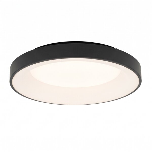 Plafonnier LED métal 60 W noir faible éblouissement confortable