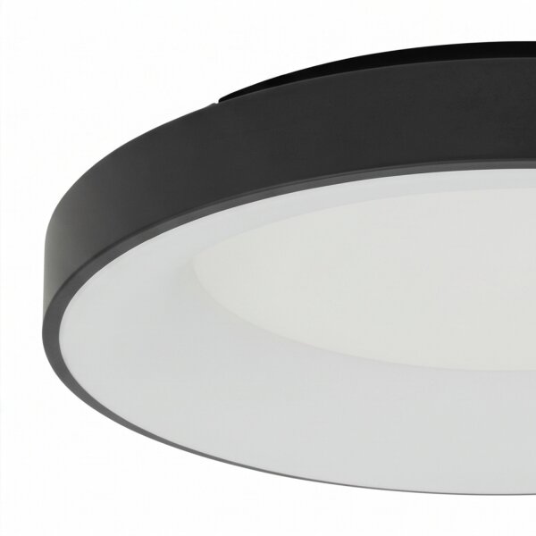 Plafonnier LED métal 60 W noir faible éblouissement confortable