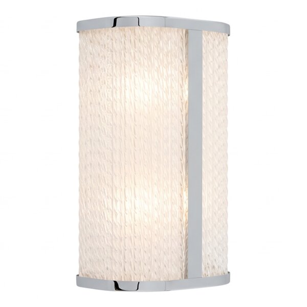 Applique LED Métal Verre en chrome IP44 H:30 cm 4000 K